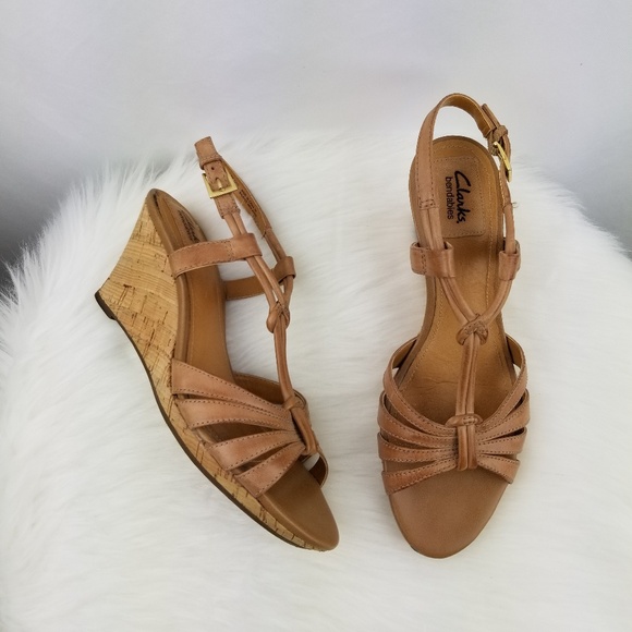 clarks bendables wedge sandals